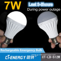 Factory price CE,RoHS approved 3-6 hours led buld Rechargeable led emergency lights 7w